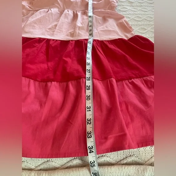 Lauren Conrad Vibrant Summer Dress, Pink Shades. Cotton & spandex blend SZ L - Picture 3 of 16